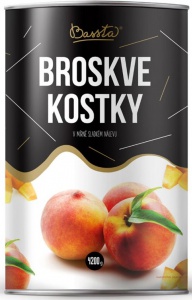 Kompot P 4 broskve kostka BMC pevný podíl 3kg 